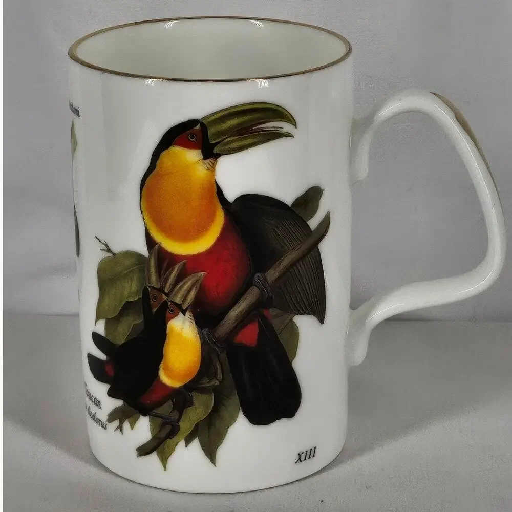 STAFFORDSHIRE VINTAGE TABLEWARE MUG – XVI, XX, XIII PARROTS & PARAKEETS SERIES